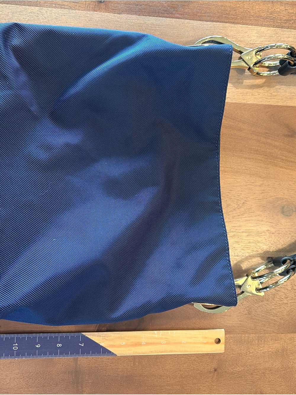 Navy Tote Bag with Gold Hardware - Women Bags Totes